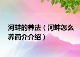 河蚌的养法（河蚌怎么养简介介绍）