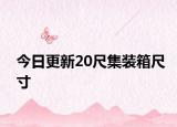 今日更新20尺集装箱尺寸