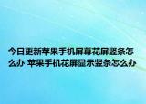 今日更新苹果手机屏幕花屏竖条怎么办 苹果手机花屏显示竖条怎么办