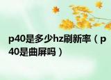 p40是多少hz刷新率（p40是曲屏吗）