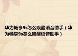 华为畅享9s怎么唤醒语音助手（华为畅享9s怎么唤醒语音助手）