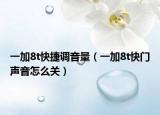 一加8t快捷调音量（一加8t快门声音怎么关）