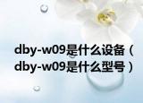 dby-w09是什么设备（dby-w09是什么型号）