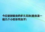 今日更新驱虫药多久见效(肠虫清一般几个小时杀死虫子)