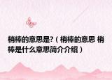 梢棒的意思是?（梢棒的意思 梢棒是什么意思简介介绍）