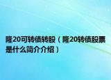 隆20可转债转股（隆20转债股票是什么简介介绍）