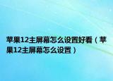 苹果12主屏幕怎么设置好看（苹果12主屏幕怎么设置）