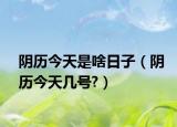 阴历今天是啥日子（阴历今天几号?）