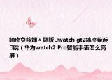 鍗庝负鎵嬭〃鏂版watch gt2鎬庝箞浜睆（华为watch2 Pro智能手表怎么亮屏）