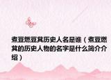 煮豆燃豆萁历史人名是谁（煮豆燃萁的历史人物的名字是什么简介介绍）