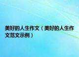 美好的人生作文（美好的人生作文范文示例）