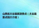 山西省太谷县旅游景点（太谷县景点简介介绍）