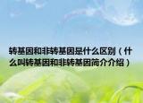 转基因和非转基因是什么区别（什么叫转基因和非转基因简介介绍）