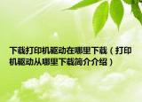 下载打印机驱动在哪里下载（打印机驱动从哪里下载简介介绍）
