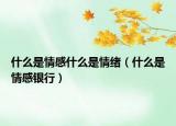 什么是情感什么是情绪（什么是情感银行）