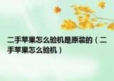 二手苹果怎么验机是原装的（二手苹果怎么验机）