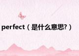 perfect（是什么意思?）