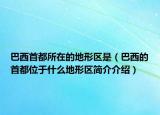 巴西首都所在的地形区是（巴西的首都位于什么地形区简介介绍）