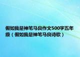 假如我是神笔马良作文500字五年级（假如我是神笔马良诗歌）