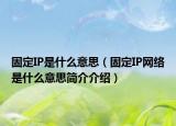 固定IP是什么意思（固定IP网络是什么意思简介介绍）