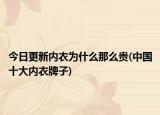 今日更新内衣为什么那么贵(中国十大内衣牌子)