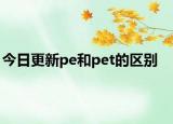 今日更新pe和pet的区别