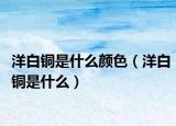 洋白铜是什么颜色（洋白铜是什么）
