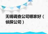 无锡调查公司哪家好（侦探公司）