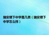 瑞安塘下中学是几类（瑞安塘下中学怎么样）