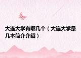 大连大学有哪几个（大连大学是几本简介介绍）