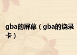 gba的屏幕（gba的烧录卡）