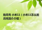 拍月亮 小米11（小米11怎么拍月亮简介介绍）