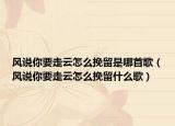 风说你要走云怎么挽留是哪首歌（风说你要走云怎么挽留什么歌）