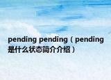 pending pending（pending是什么状态简介介绍）