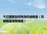 今日更新如何挑选机械键盘（机械键盘选购指南）