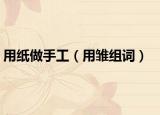 用纸做手工（用雏组词）
