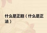 什么是正剧（什么是正法）