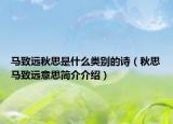 马致远秋思是什么类别的诗（秋思马致远意思简介介绍）