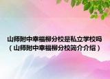 山师附中幸福柳分校是私立学校吗（山师附中幸福柳分校简介介绍）