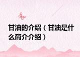 甘油的介绍（甘油是什么简介介绍）