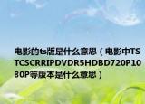电影的ts版是什么意思（电影中TSTCSCRRIPDVDR5HDBD720P1080P等版本是什么意思）