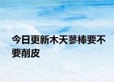 今日更新木天蓼棒要不要削皮