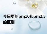 今日更新pm10和pm2.5的区别