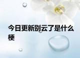 今日更新别云了是什么梗