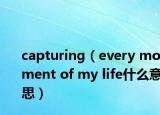 capturing（every moment of my life什么意思）