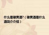 什么是雄黄酒?（雄黄酒是什么酒简介介绍）