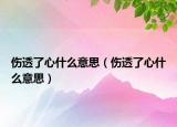 伤透了心什么意思（伤透了心什么意思）