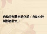 自动控制是自动化吗（自动化控制都有什么）