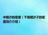 中粗沙的密度（干燥细沙子的密度简介介绍）
