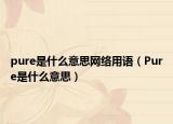 pure是什么意思网络用语（Pure是什么意思）